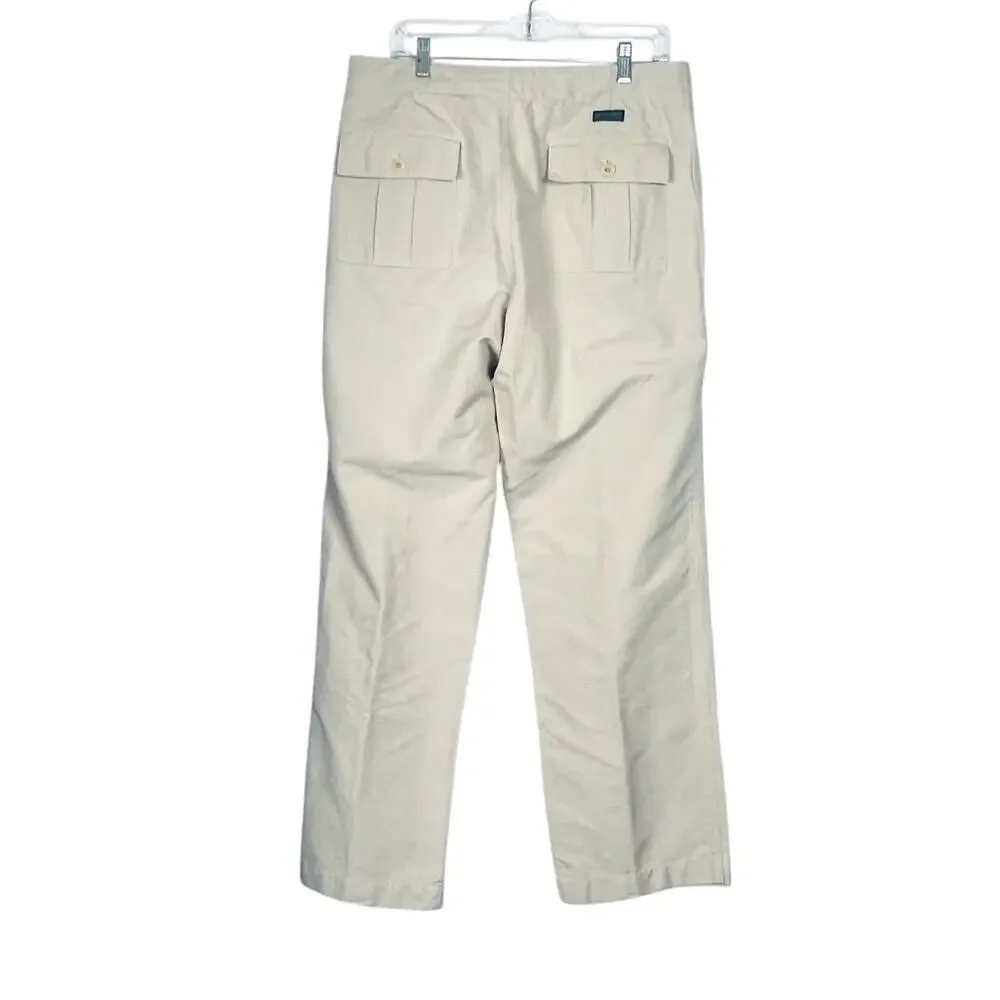 Banana Republic Heritage Men's Size 34/34 Tan Linen Blend Straight Leg Pant